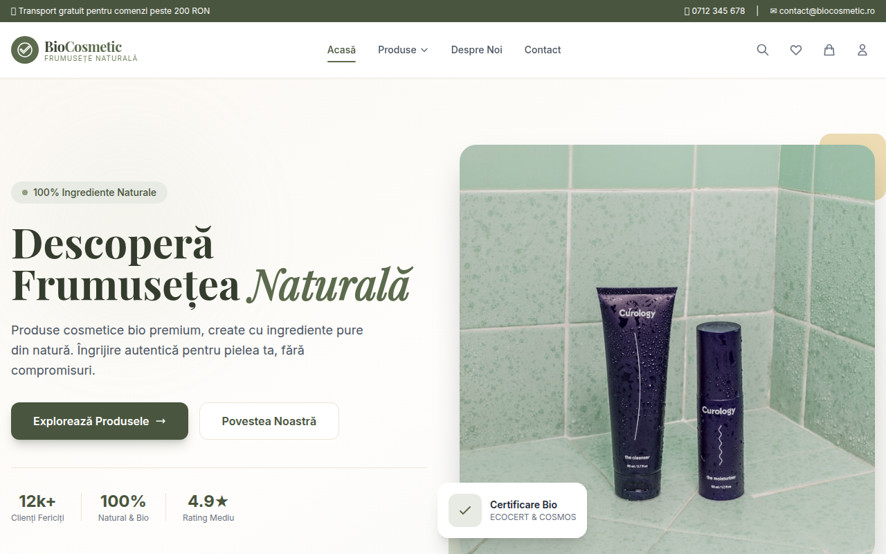 Oportunitate Unică: Domeniu Biocosmetic.ro + Aplicație MVP Ready-to-Market