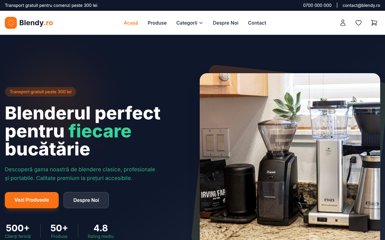 blendy.ro - Oportunitate Unică: Aplicație PHP MVP Deployed, Gata de Dezvoltare