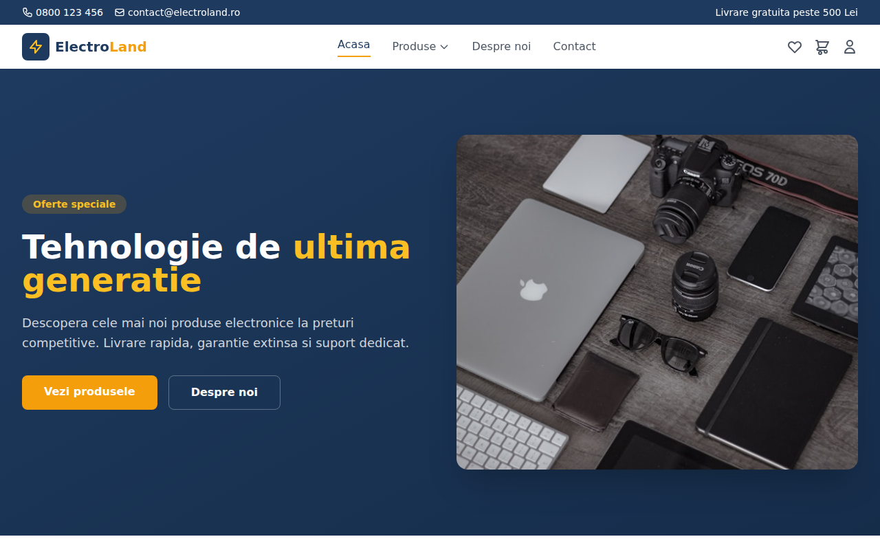 Electroland.ro: Oportunitate E-commerce | MVP Funcțional Gata de Lansare