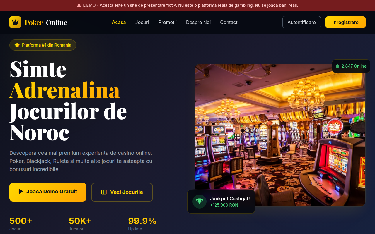 Oportunitate Unică: Domeniul Premium poker-online.ro cu MVP funcțional